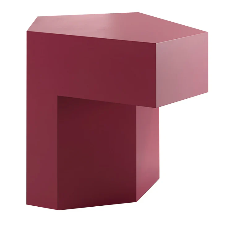 SECOLO | LOCK GLOSSY RED VIOLET WOOD SIDE TABLE | $4,430 - Image 1