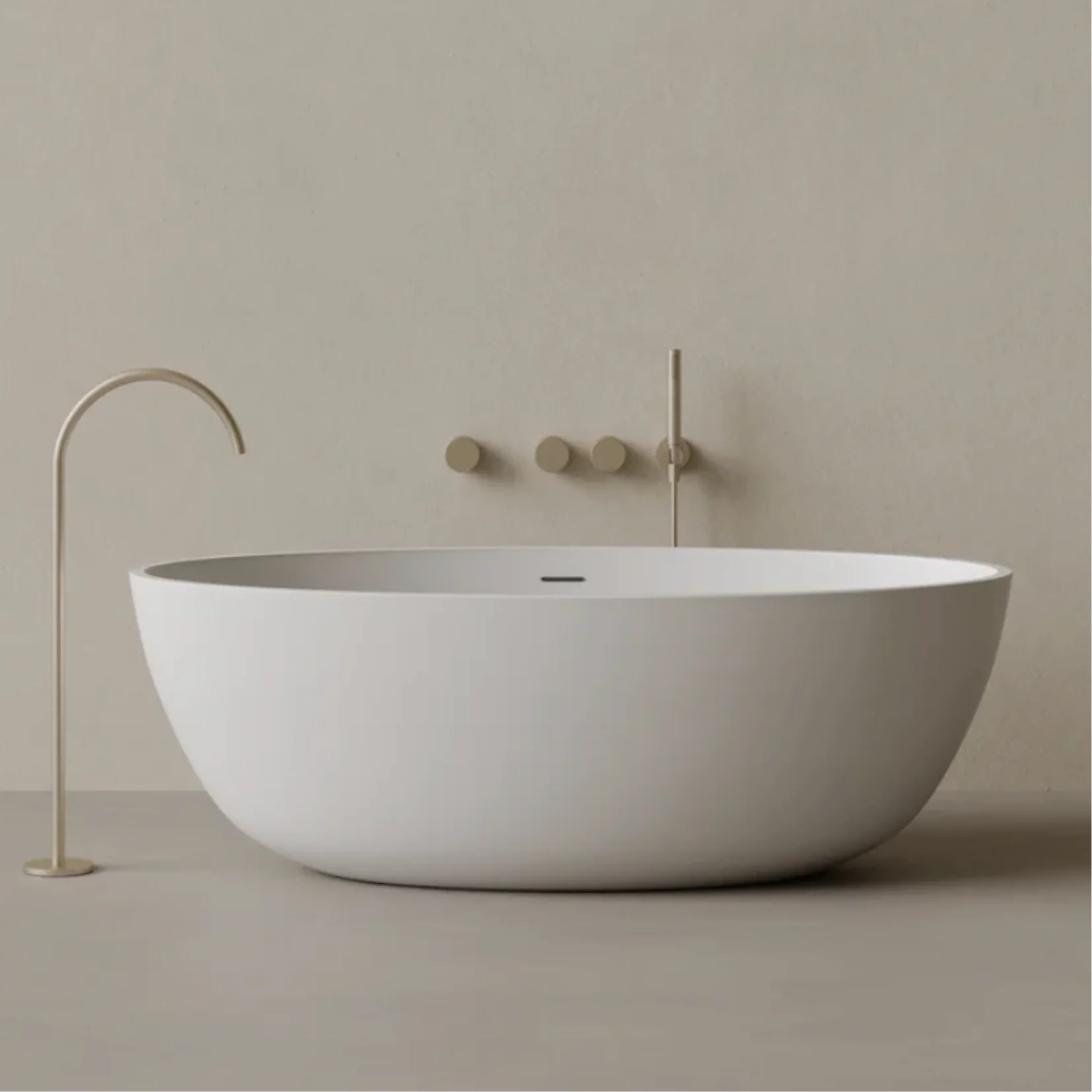 ELEMENTO BATH | 64″ x 30″ OVAL SOLID SURFACE STONE RESIN BATHTUB | ,430.86 – ,808.05