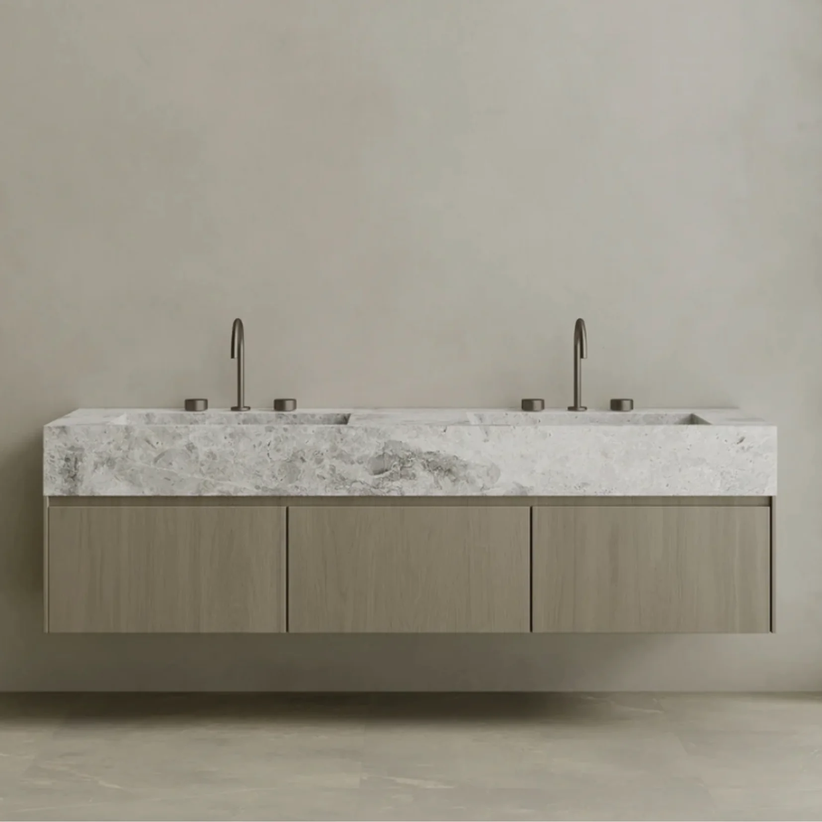 ELEMENTO BATH | DOUBLE SINK FLOATING WITH WOOD DRAWERS | ,680.00 – ,200.00