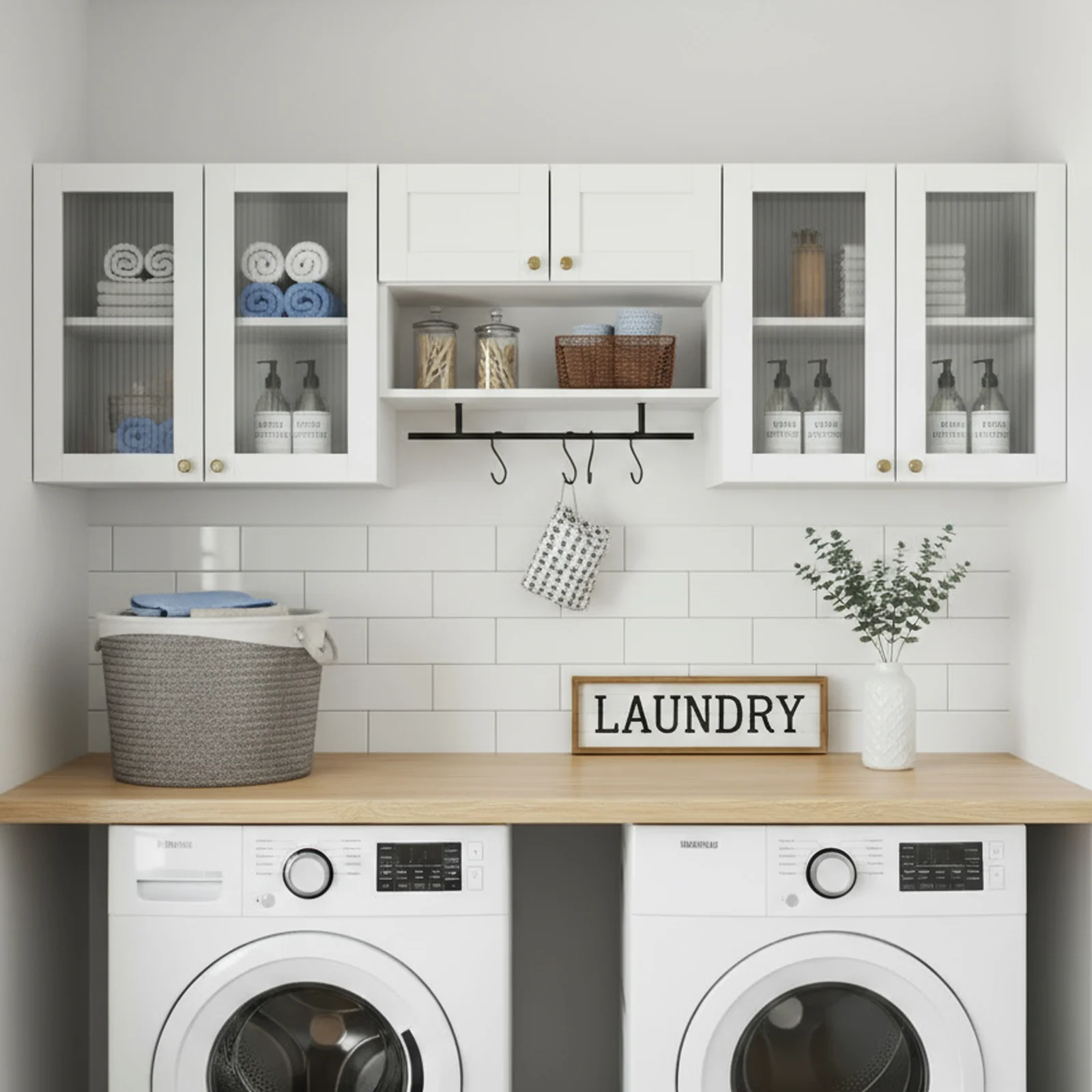 Advwin Wall Mounted Laundry Room Cabinet Set - Image 1