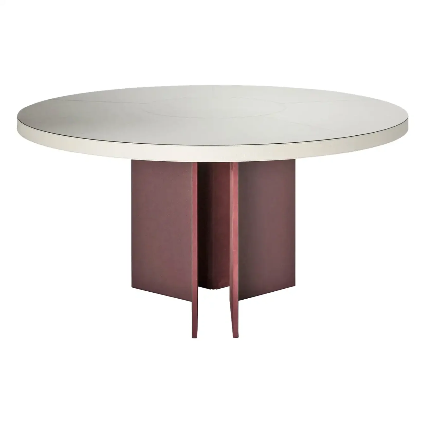 GIOBAGNARA | ROUND LEATHER DINING TABLE | $9,682.00 - Image 1