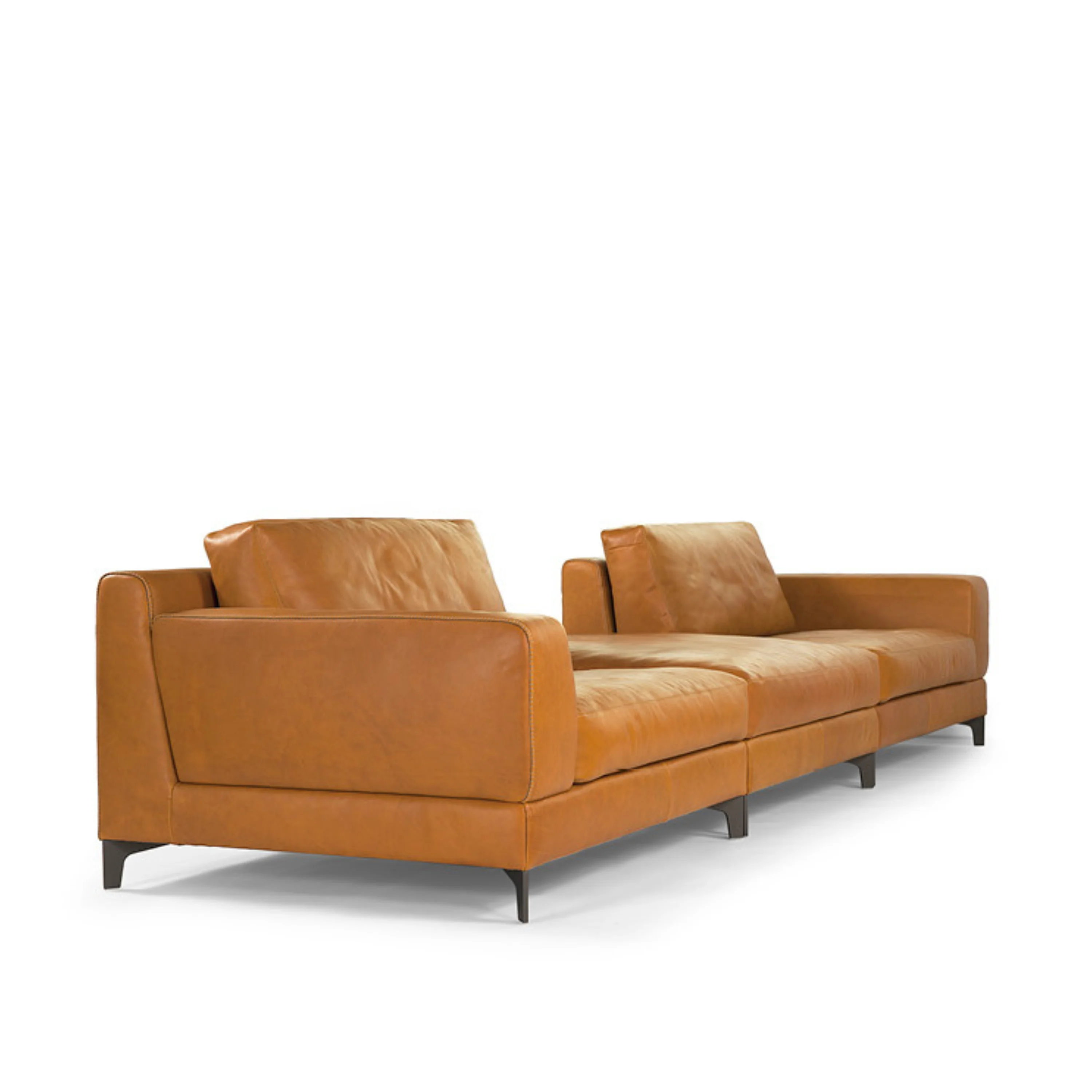 BEN LEATHER 2 SEATER SOFA WITH POUF | $23,050.00 - Image 2
