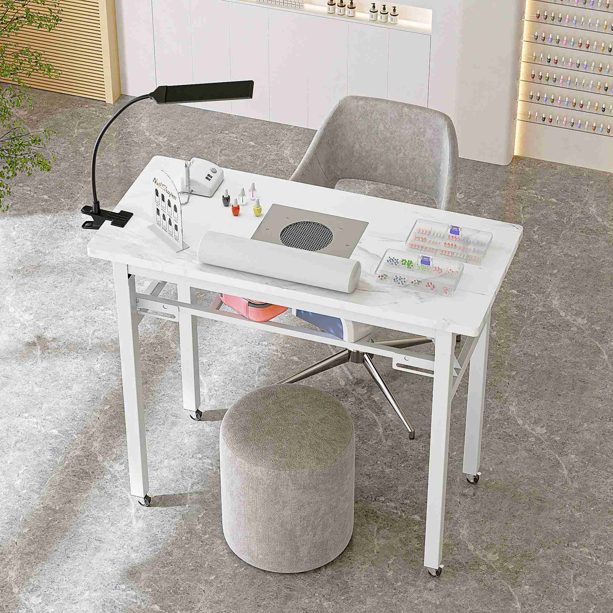 Advwin Nail Table w/ Dust Collector Portable - Image 2