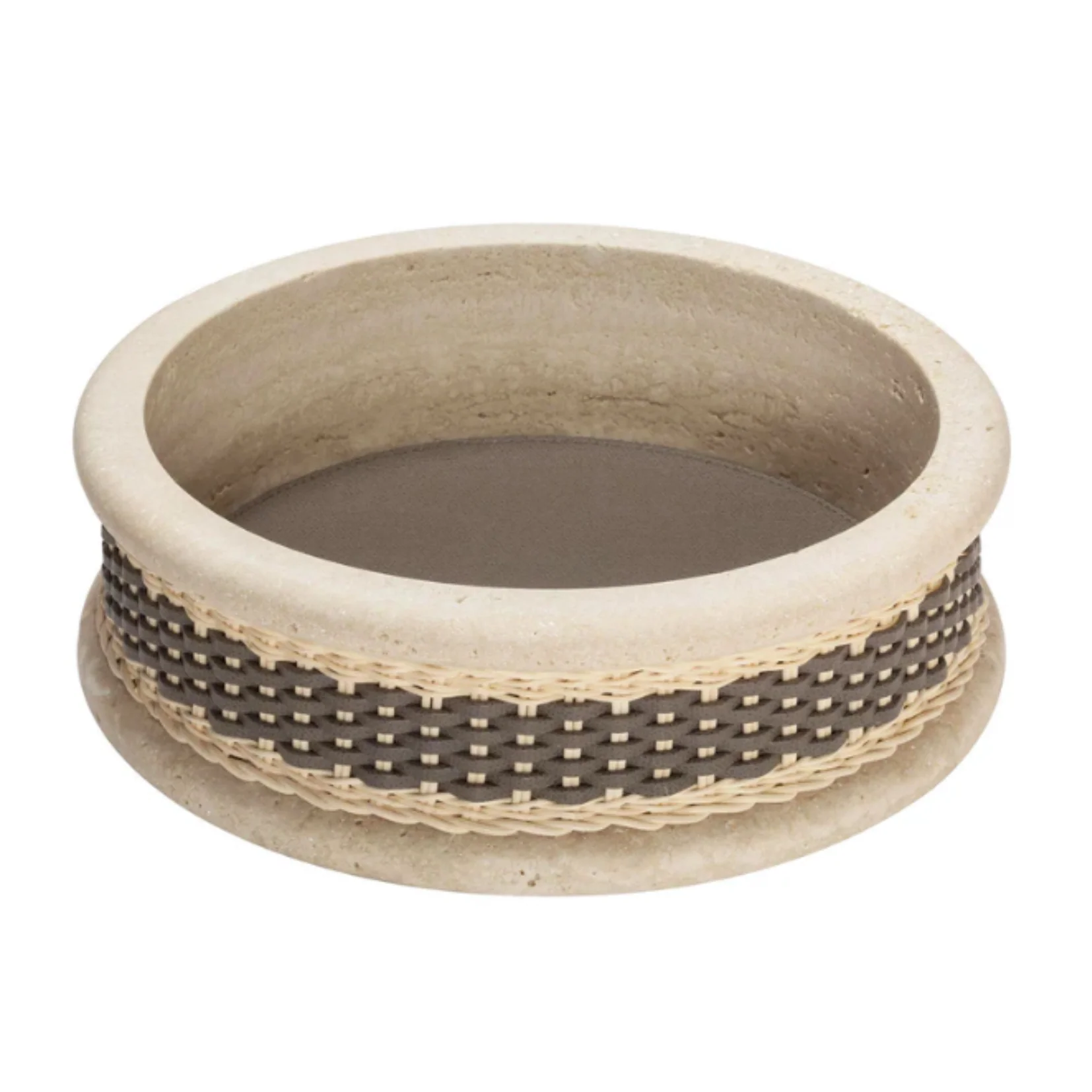 GIOBAGNARA | COURBET LEATHER AND RATTAN CENTERPIECE | $ 695.00 - $ 750.00 - Image 1