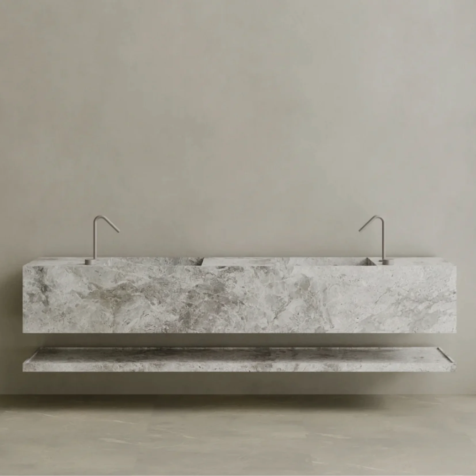 ELEMENTO BATH | OVERSIZED DOUBLE SINK MARBLE VANITY | ,203.20 – ,784.00