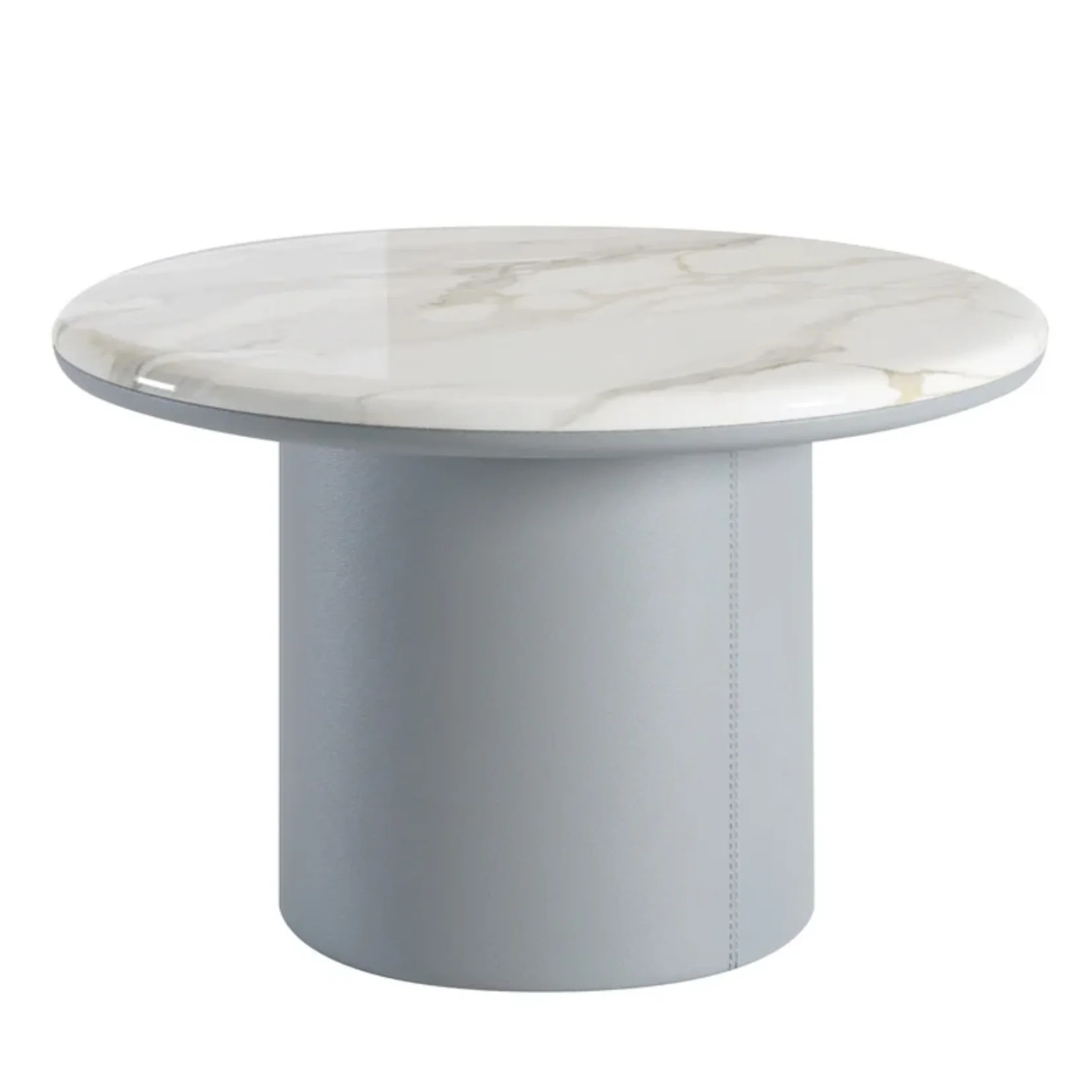 SECOLO | GEMINI LEATHER AND CALACATTA MARBLE COFFEE TABLE | $6,905 - Image 1