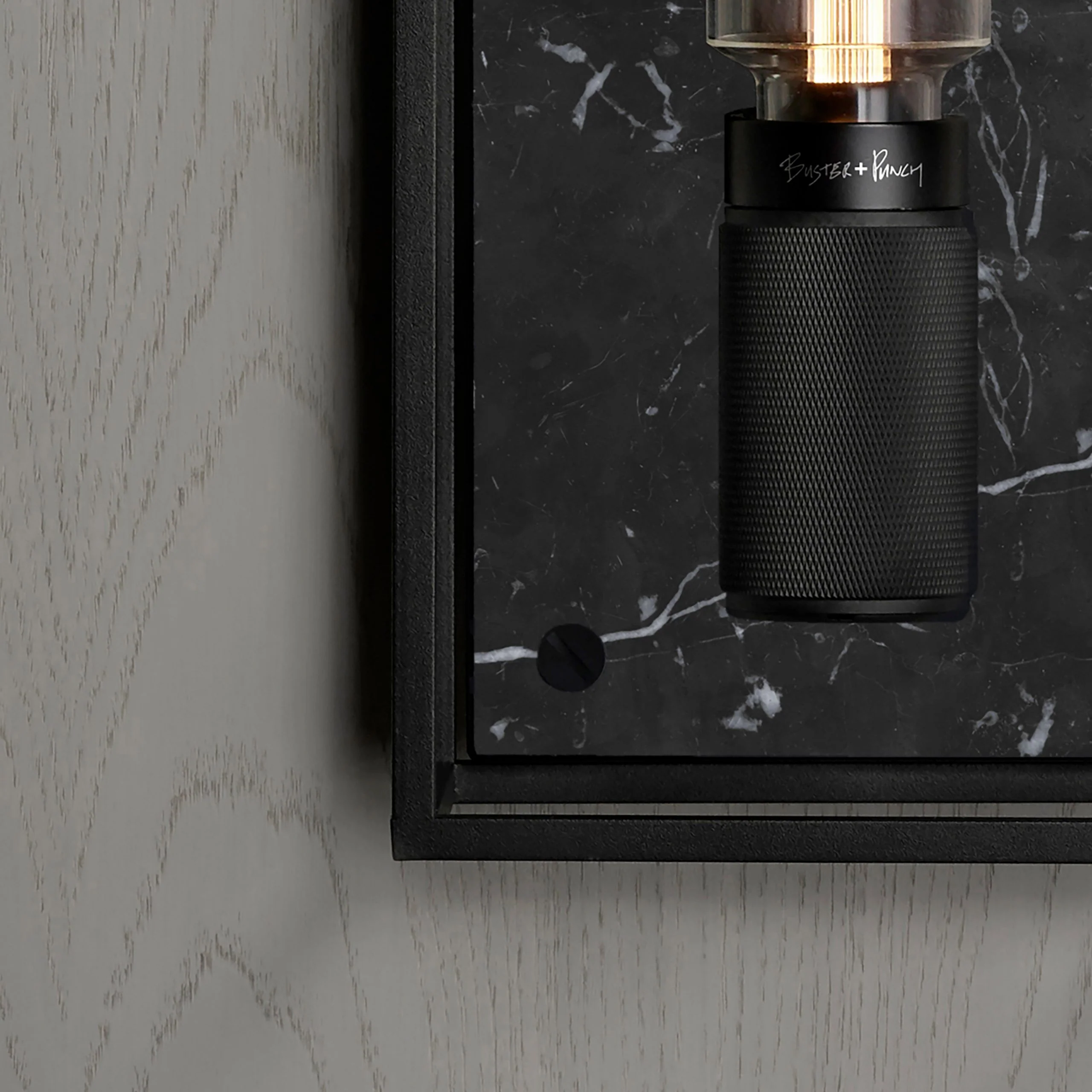 BUSTER AND PUNCH | X-LARGE CAGED WALL LIGHT - BLACK MARBLE - $1,649.00 - Image 2