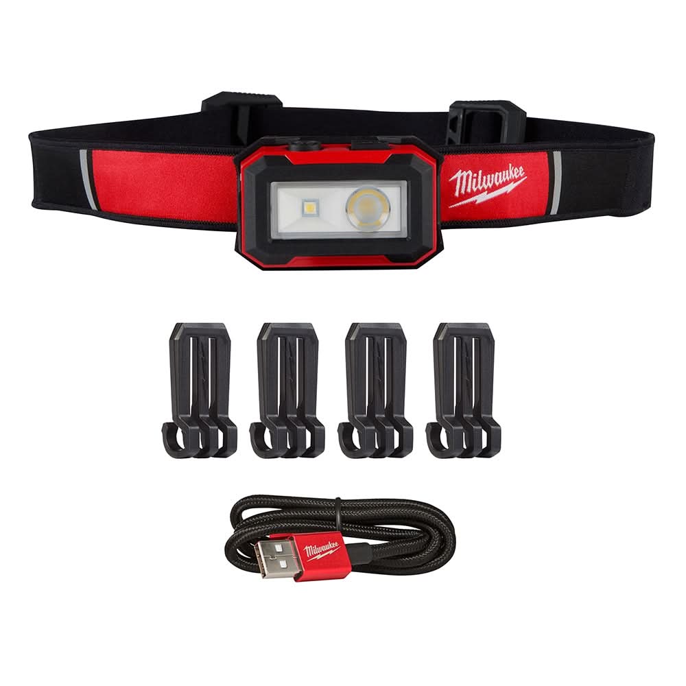 Milwaukee 2012R Rechargeable 450-Lumens Magnetic Headlamp with Task Light - Image 1