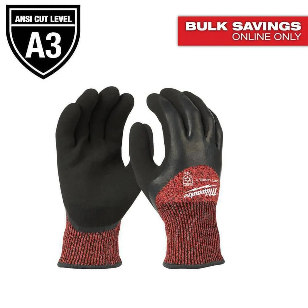 Milwaukee Cut Level 3 Winter Insulated Work Gloves, Small (48-22-8920) - Image 1
