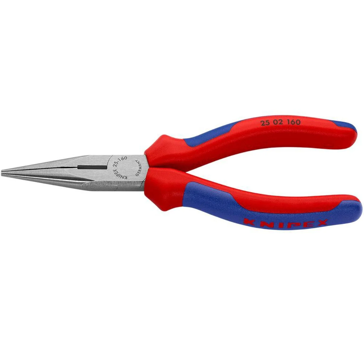 Knipex 160 mm Snipe Nose Side Cutting Pliers with Straight Jaws (25 02 160 SBA) - Image 1