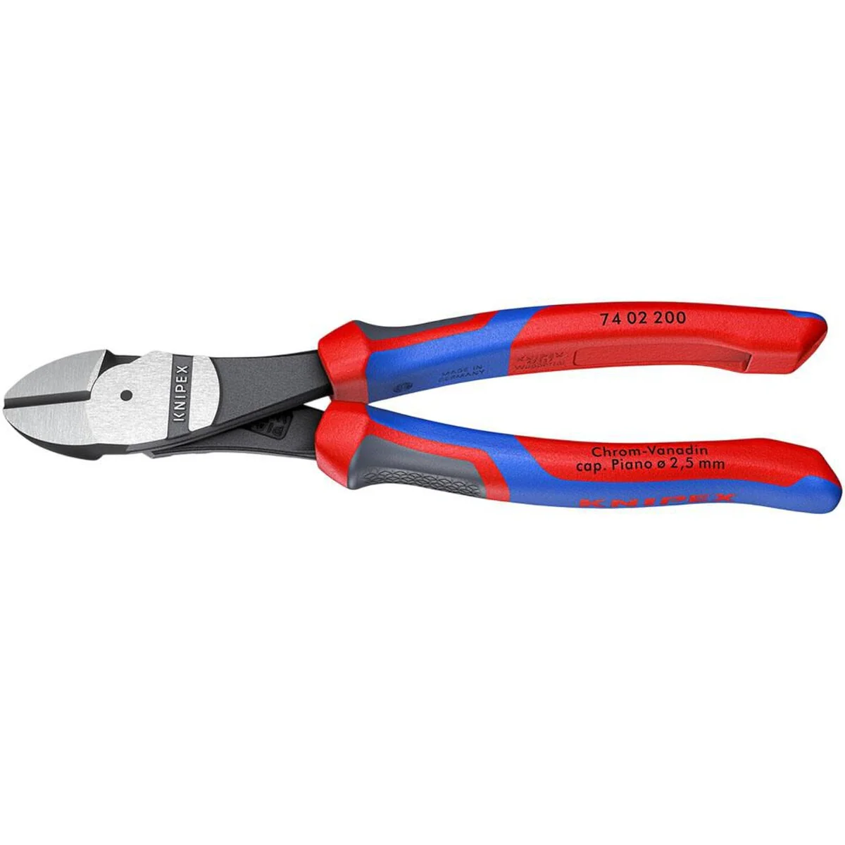 Knipex 8-in. High Leverage Diagonal Cutter Pliers with Multi-Component Grips (74 02 200 SBA) - Image 1