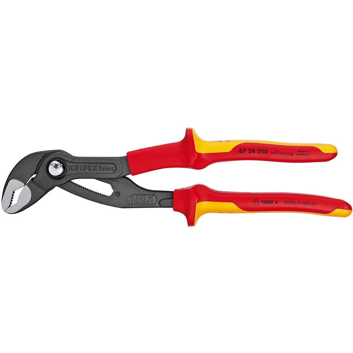 Knipex Cobra VDE 10-in. Water Pump Pliers with 1000V Insulated Handles (87 28 250 SBA) - Image 1