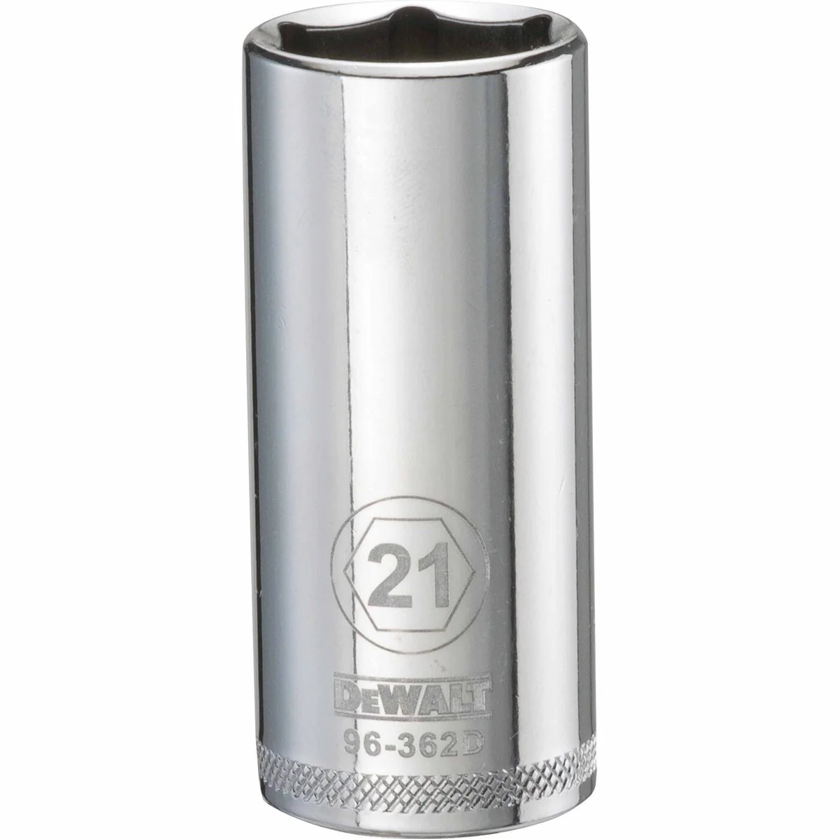 DEWALT 3/8-in. Drive 21 mm 6-Point Deep Socket, 1-Piece (DWMT96362OSP) - Image 1
