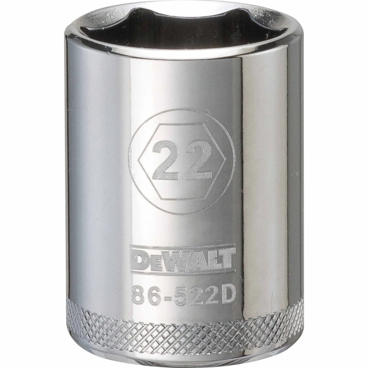 DEWALT 1/2-in. Drive 22 mm 6-Point Socket with Knurled Ring (DWMT86522OSP) - Image 1