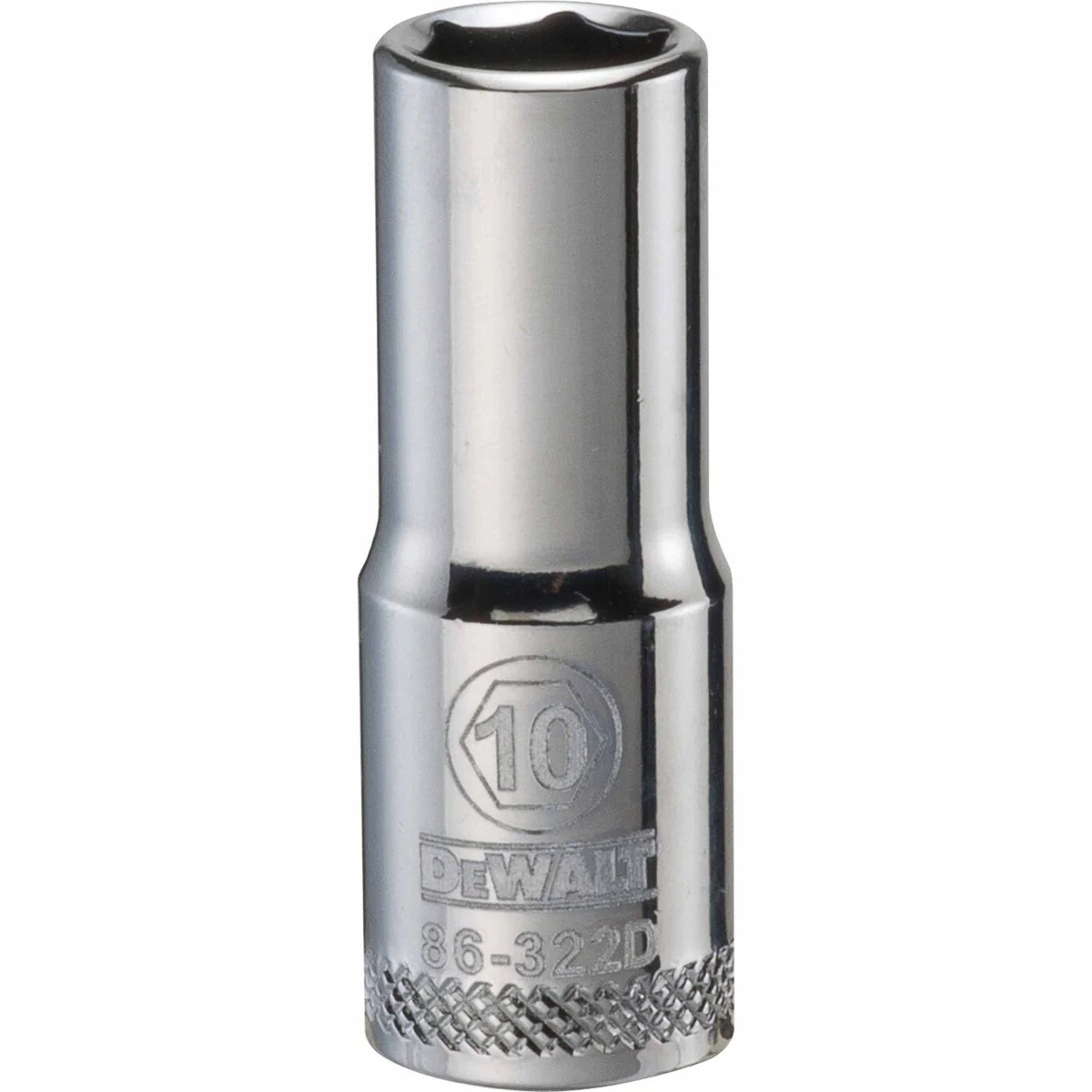DeWalt 3/8-in. Drive 10 mm 6-Point Deep Socket for Mechanics, 1-Piece (DWMT86322OSP) - Image 1