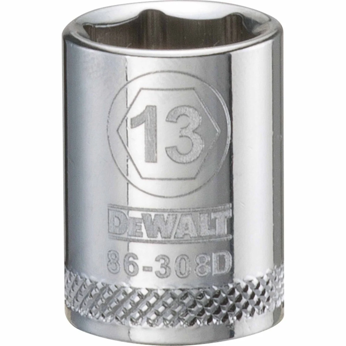 DEWALT 3/8-in. Drive 13 mm 6-Point Socket with Knurled Ring (DWMT86308OSP) - Image 1