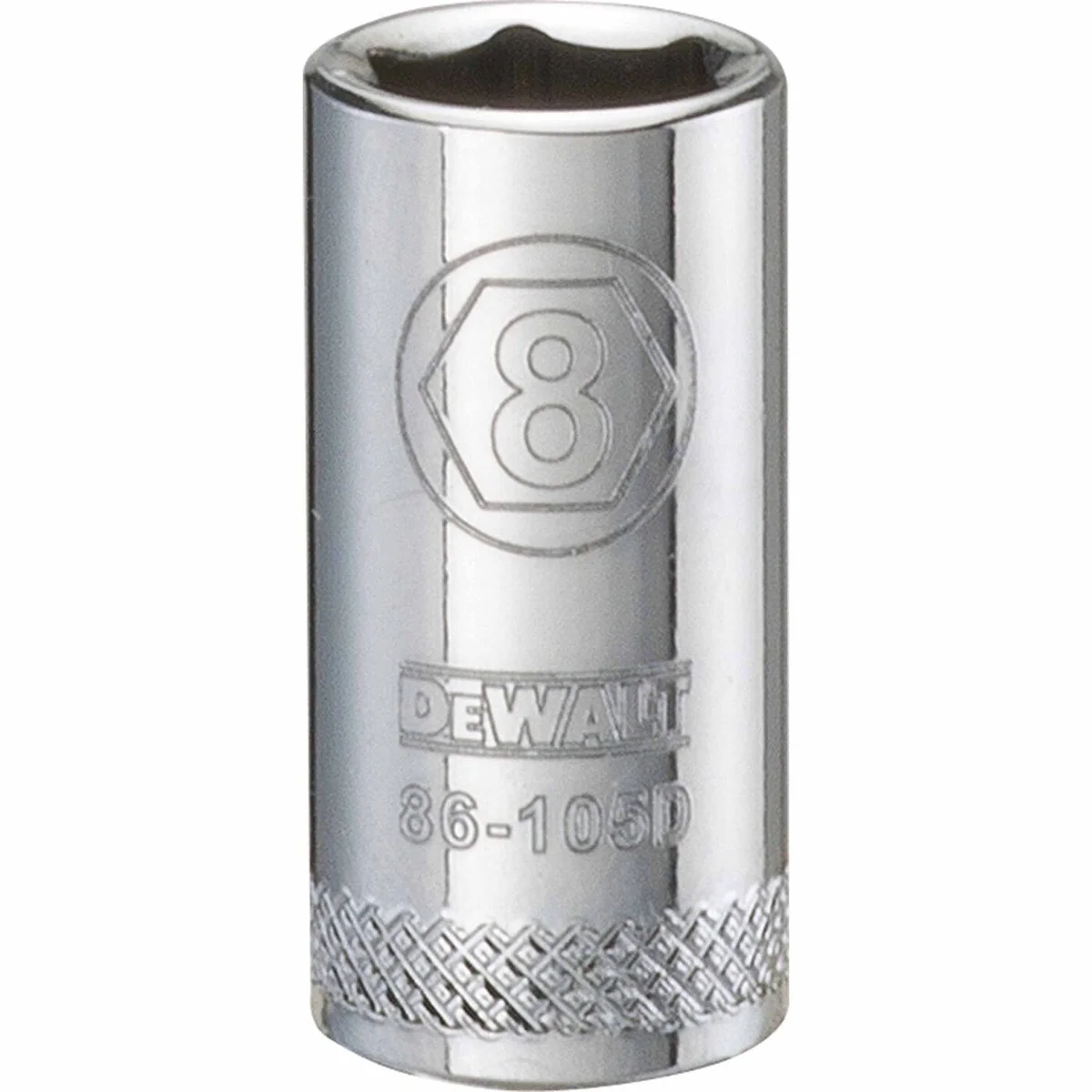 DEWALT 1/4 in. Drive 8 mm 6-Point Socket with Knurled Ring (DWMT86105OSP) - Image 1