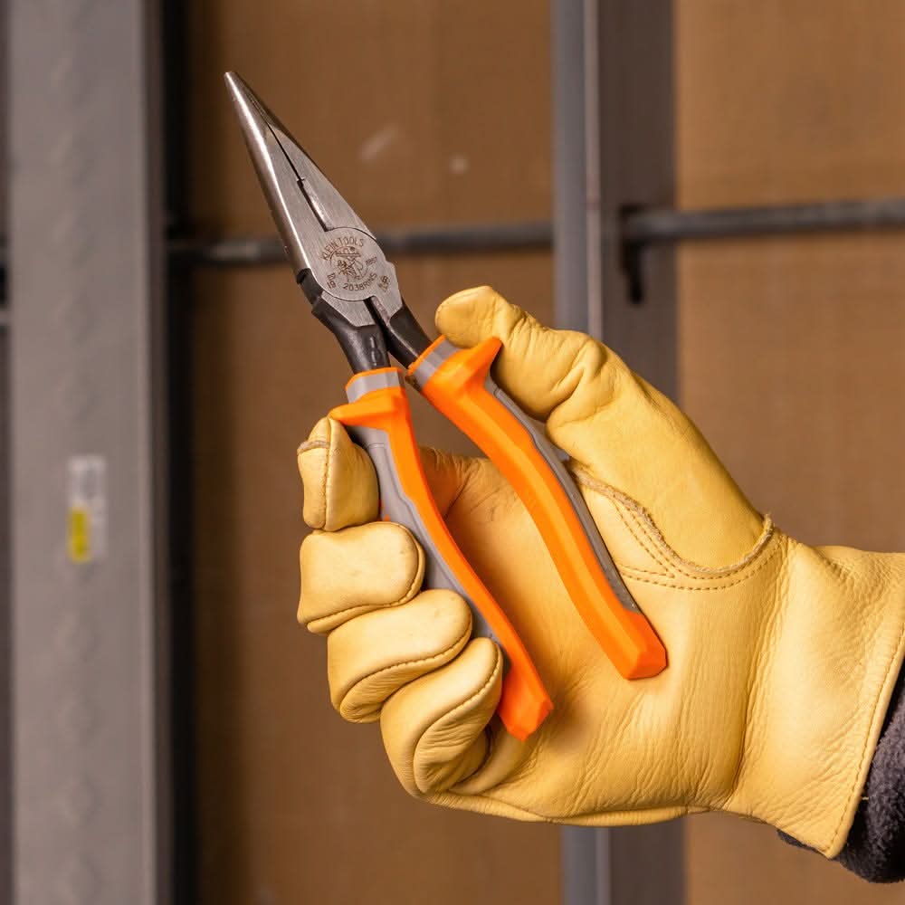 Klein Tools 2038RINS Pliers, Long Nose Side-Cutters, Insulated, 8-Inch - Image 2