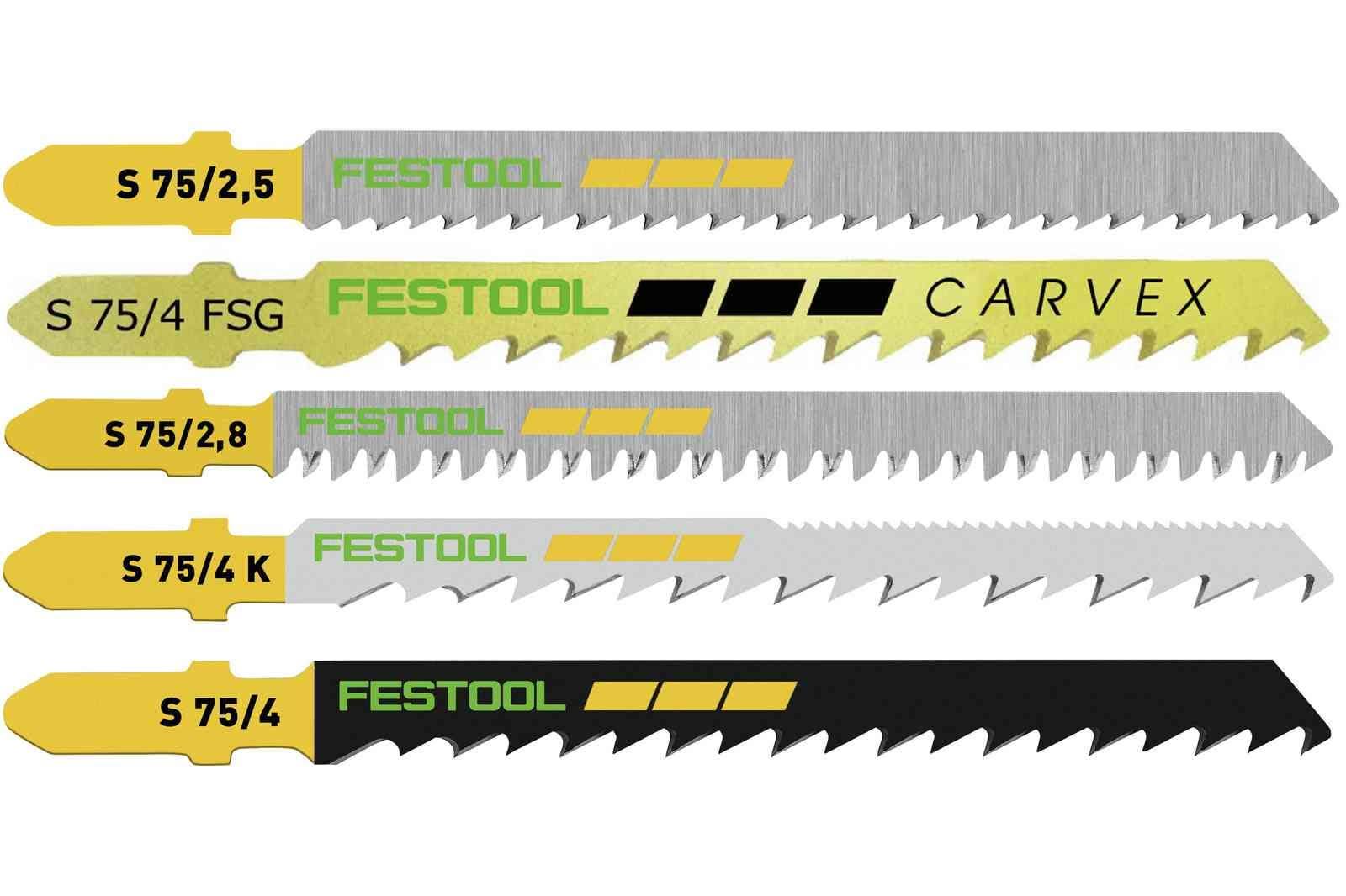 Festool 204275 Jigsaw Blade Assortment for Wood Cutting, 25-Pack - Image 1