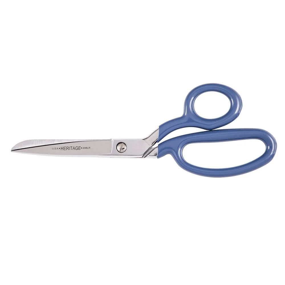 Klein Tools 208LR-BLU-P Bent Trimmer w/Large Ring, Blue Coating, 8-Inch - Image 1