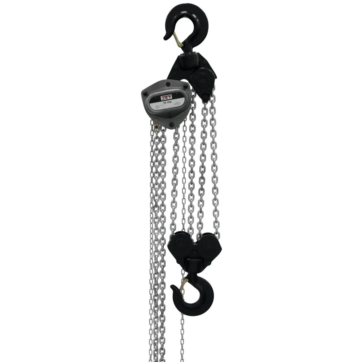 JET 209120 L-100-1000WO-20, 10-Ton Hand Chain Hoist With 20-Foot Lift & Overload Protection - Image 1