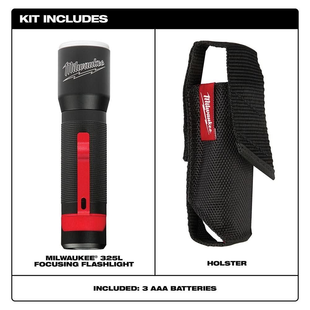 Milwaukee 2107S 325-Lumen Focusing Flashlight w/ Holster - Image 2