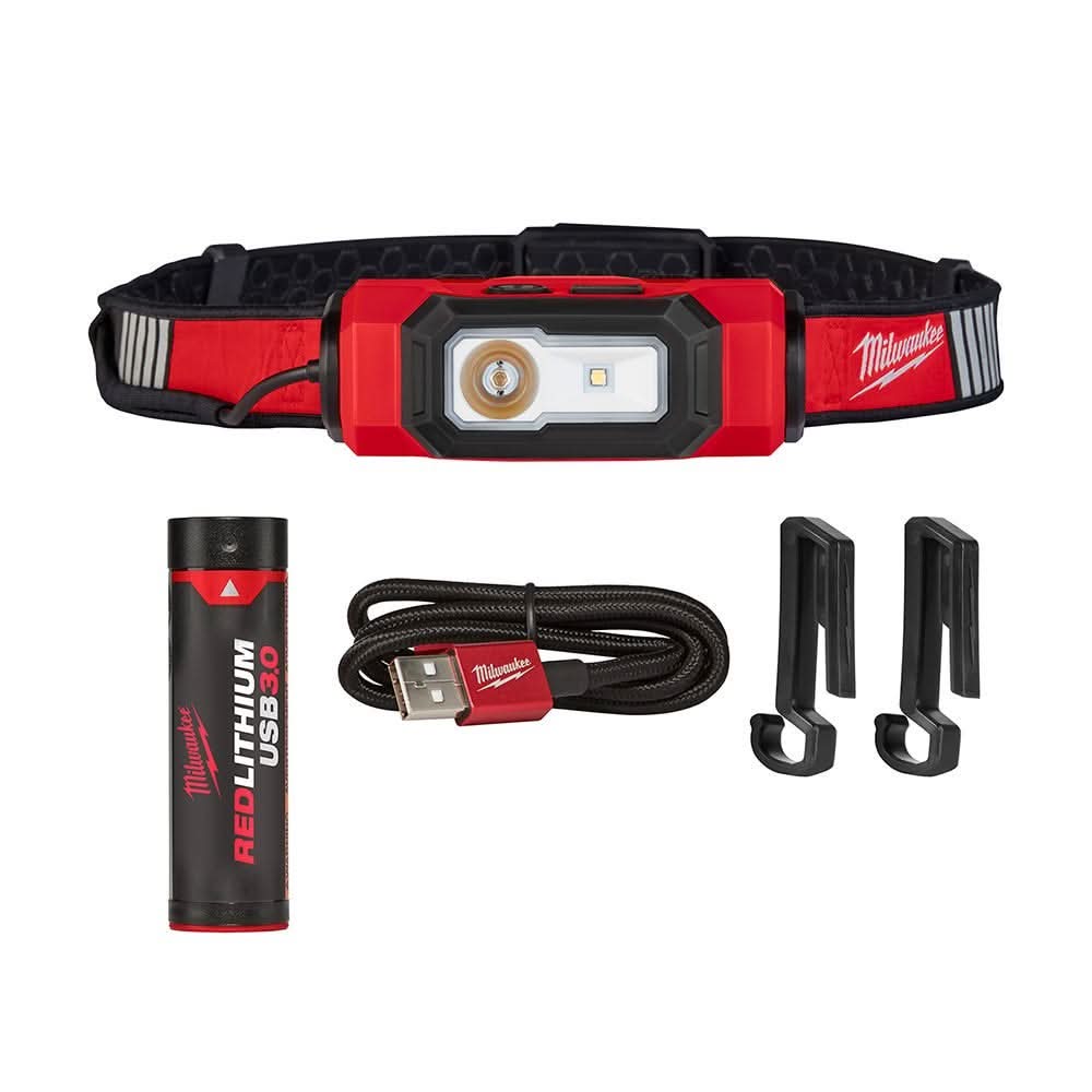 Milwaukee USB Rechargeable BEACON 600-Lumen Hard Hat Light with USB Charger & Portable Power Source Kit - Image 2