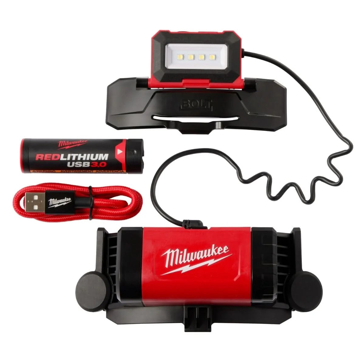 Milwaukee 2118-21 BOLT REDLITHIUM USB 600-Lumen Headlamp