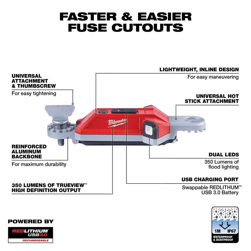 Milwaukee 2119-22 REDLITHIUM USB 350-Lumen Utility Hot Stick Light - Image 3
