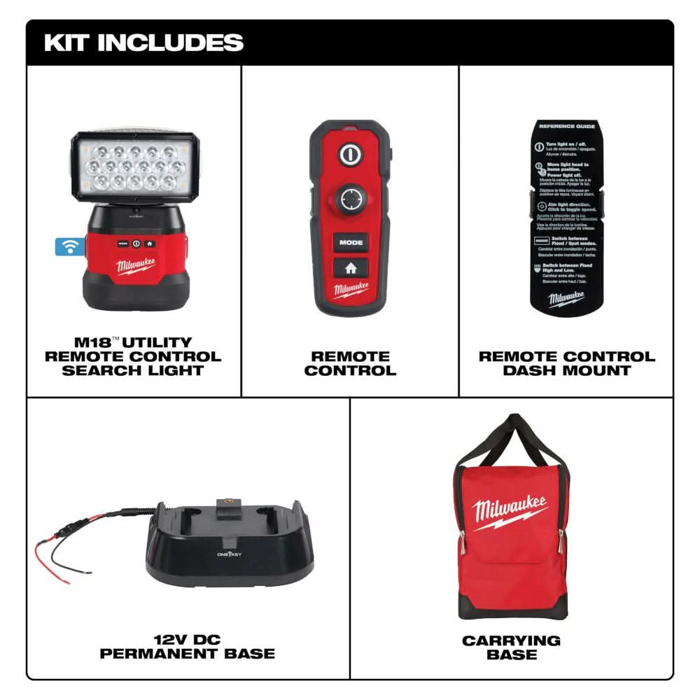 Milwaukee 2123-20 M18 Utility Remote Control Search Light, Bare Tool - Image 2