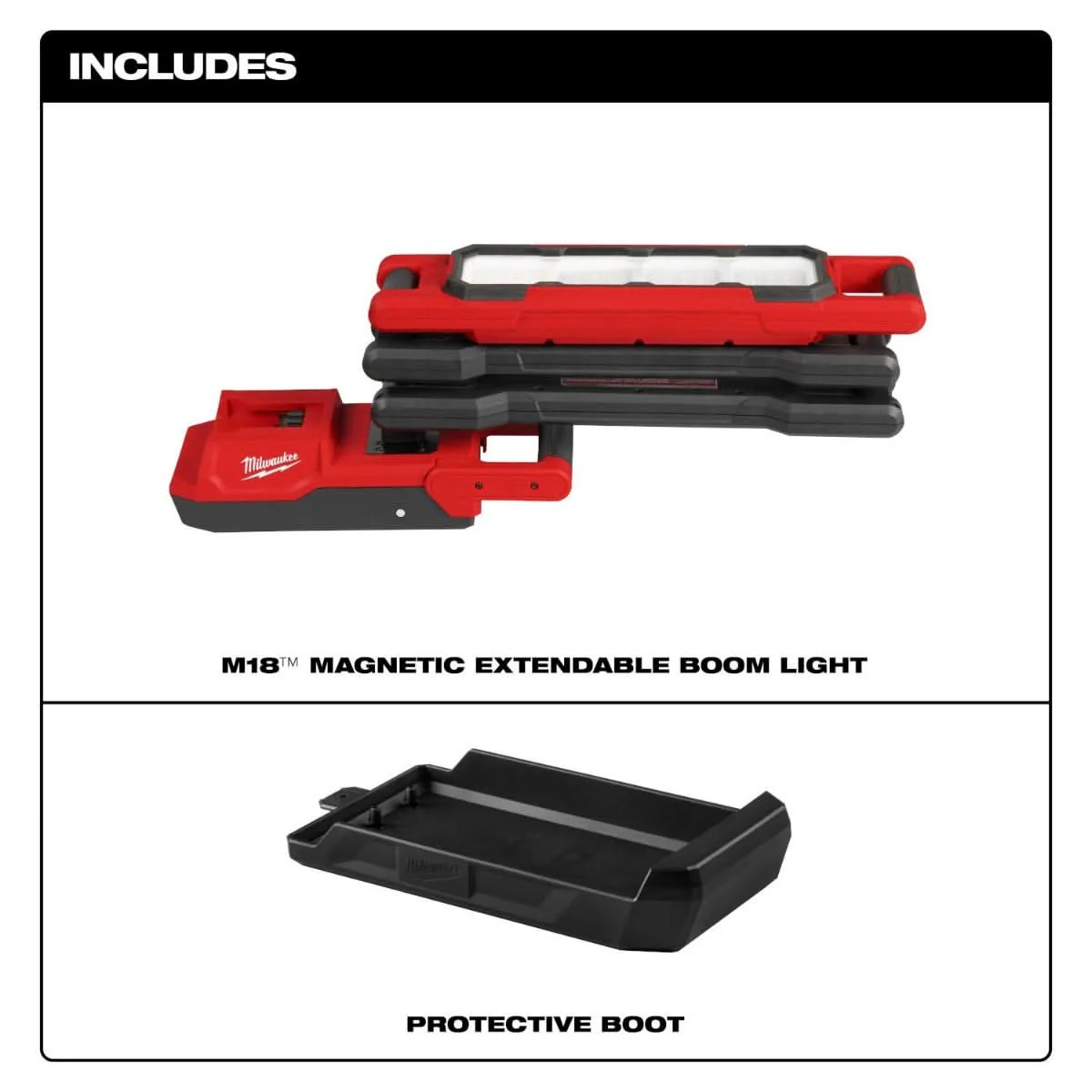 Milwaukee 2129-20 M18 Magnetic Extendable Articulating 2,500-Lumen Boom Light, Tool Only - Image 3