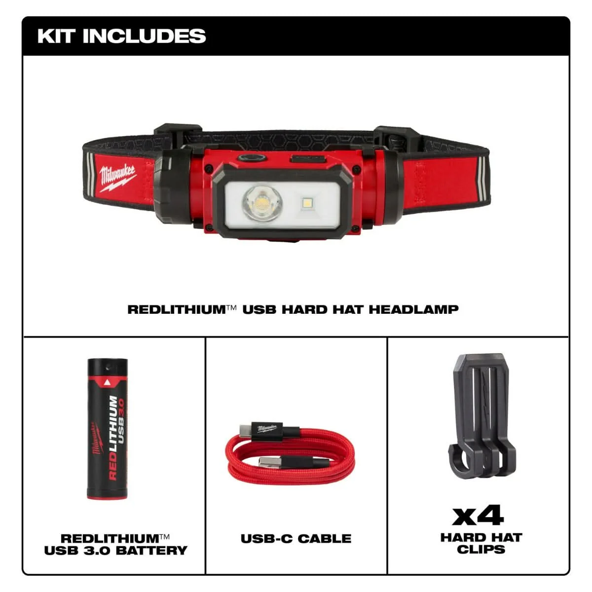 Milwaukee 2163-21 REDLITHIUM USB 600-Lumen Hardhat Headlamp - Image 3