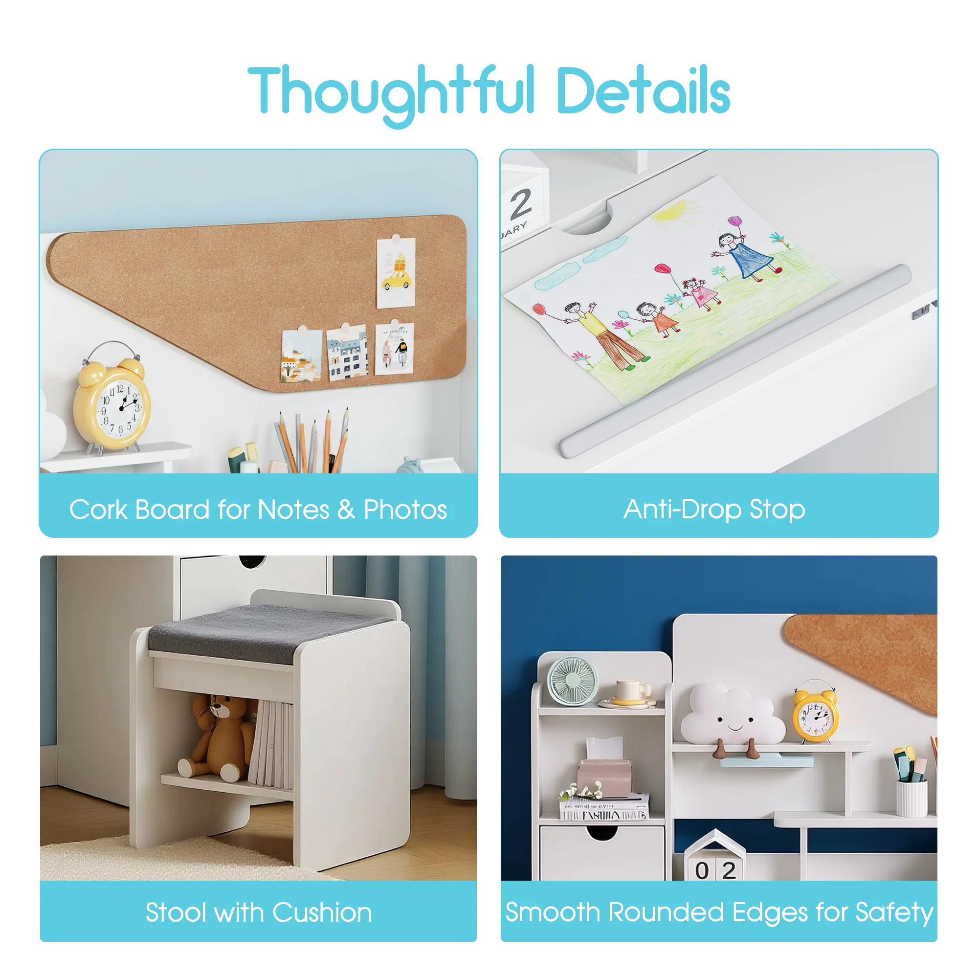 Advwin Multifunctional Kids Desk and Chair Set - Image 3