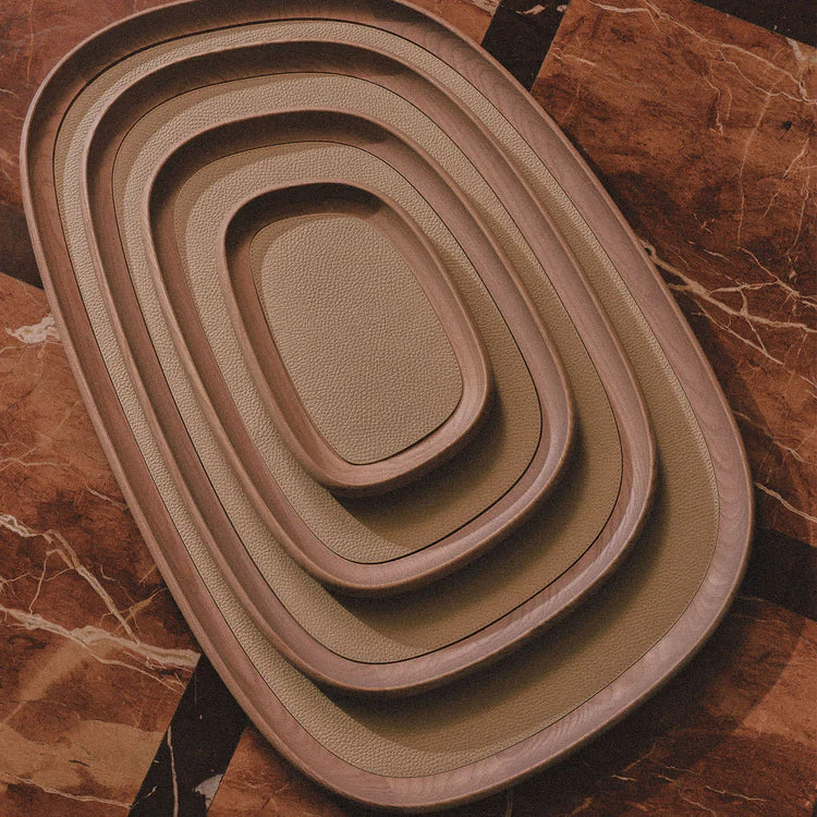 GIOBAGNARA | MARIS LARGE RECTANGULAR NATURAL TONES TRAY BY KELLY WEARSTLER | $850.00 - Image 2