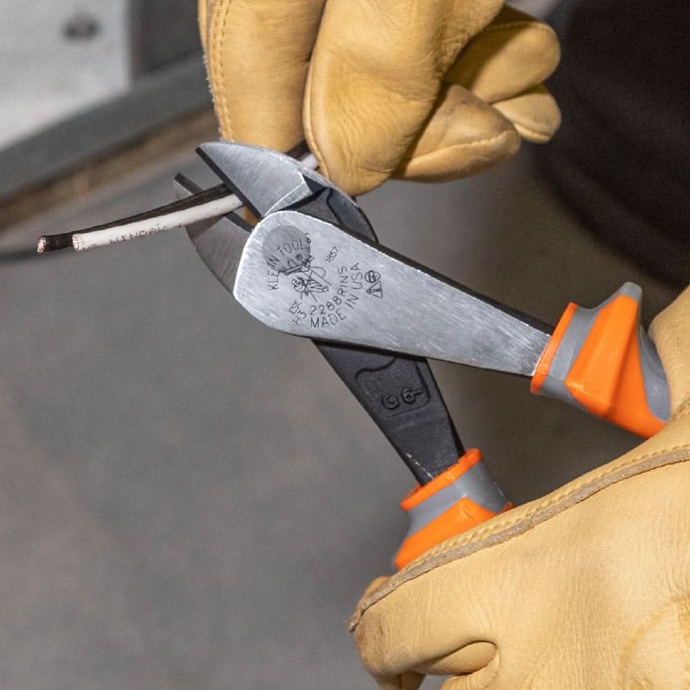 Klein Tools 2288RINS Diagonal Cutting Pliers, Insulated, High Leverage, 8-Inch - Image 3