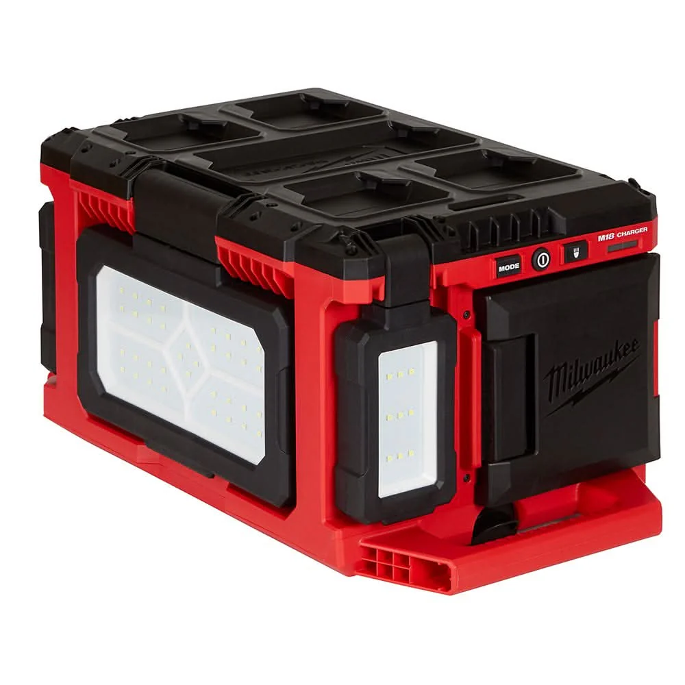 Milwaukee M18 PACKOUT Light with Built-In Charger and M18 Top Off 175W Power Supply - Image 2