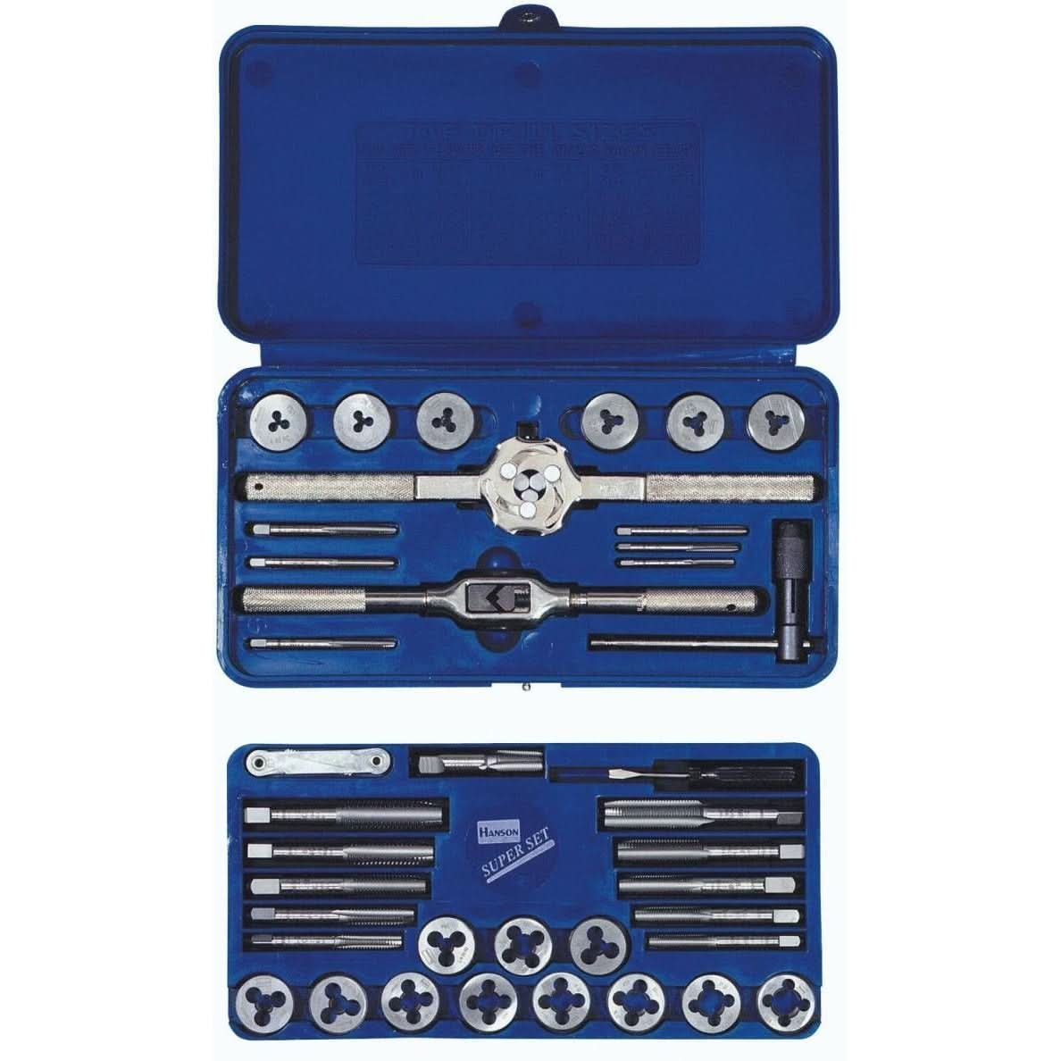 Irwin 23614 HANSON Machine Screw/Fractional Tap And Die Set 39 Piece Set - Image 1