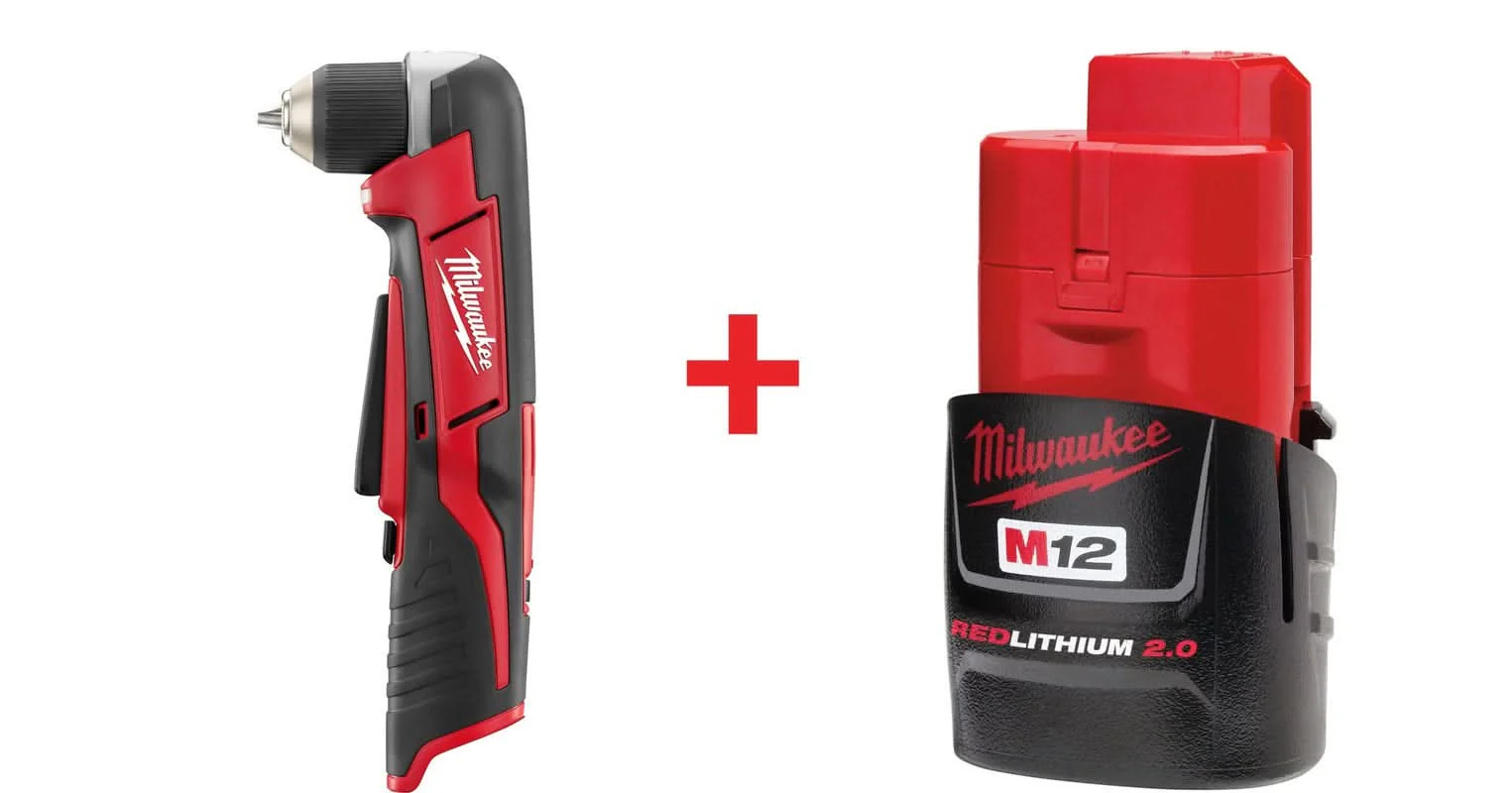 Milwaukee M12 Cordless 3/8" Right Angle Drill/Driver and M12 REDLITHIUM 2.0 Compact Battery Pack - Image 3