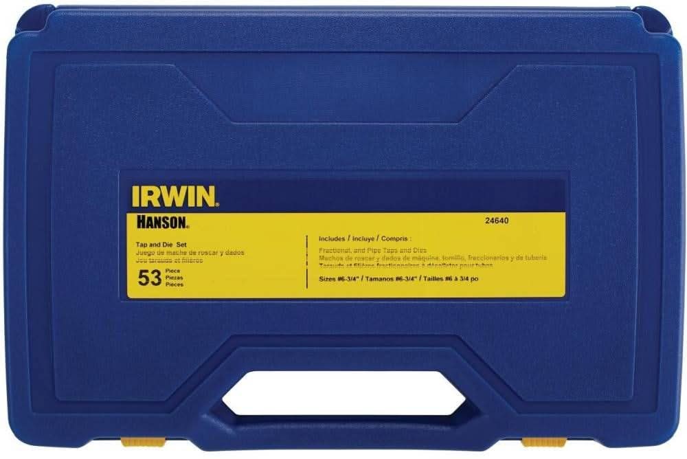 Irwin 24640 HANSON 53-Piece Machine Screw/Fractional Tap And Die Set 53 Piece Set - Image 2