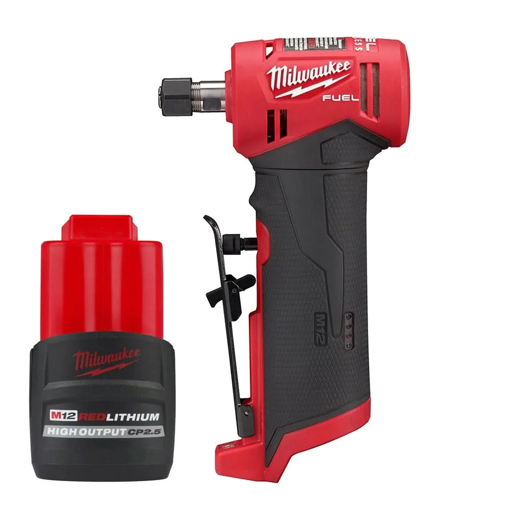 Milwaukee 2485 M12 FUEL Brushless Right Angle Die Grinder w/ CP 2.5Ah Battery