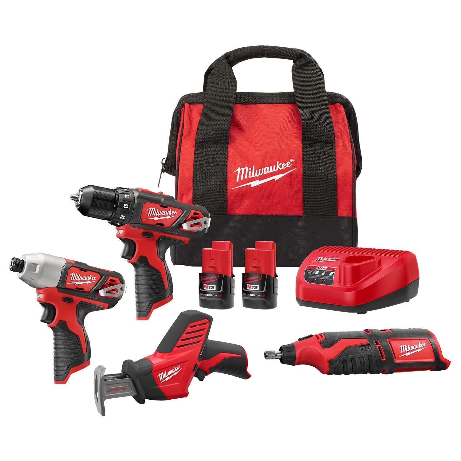 Milwaukee 2497-24H M12 4-Tool Combo Kit - Image 1