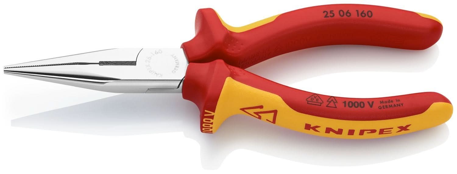 Knipex 25 06 160 Long Nose Pliers with Cutter-1000V Insulated - Image 2