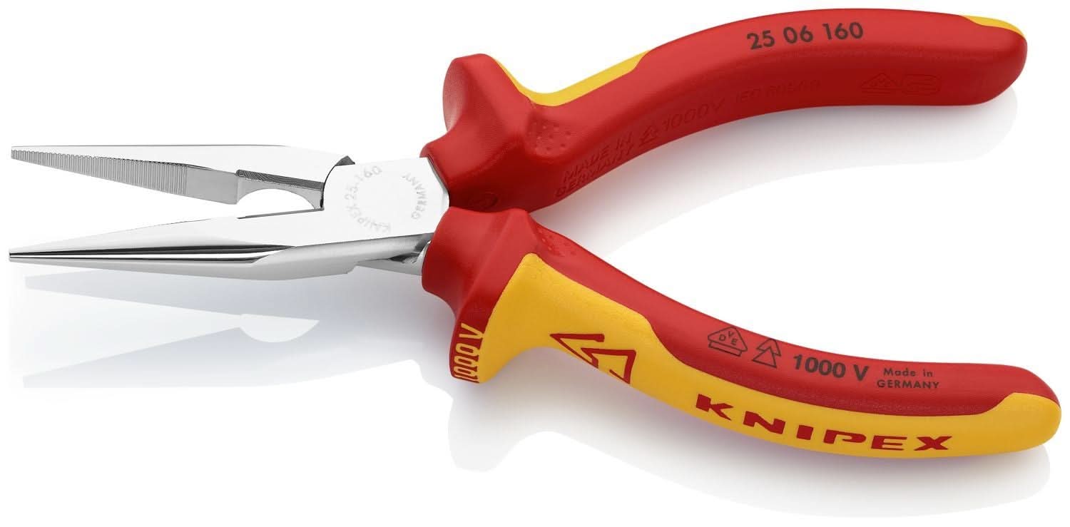Knipex 25 06 160 Long Nose Pliers with Cutter-1000V Insulated - Image 3
