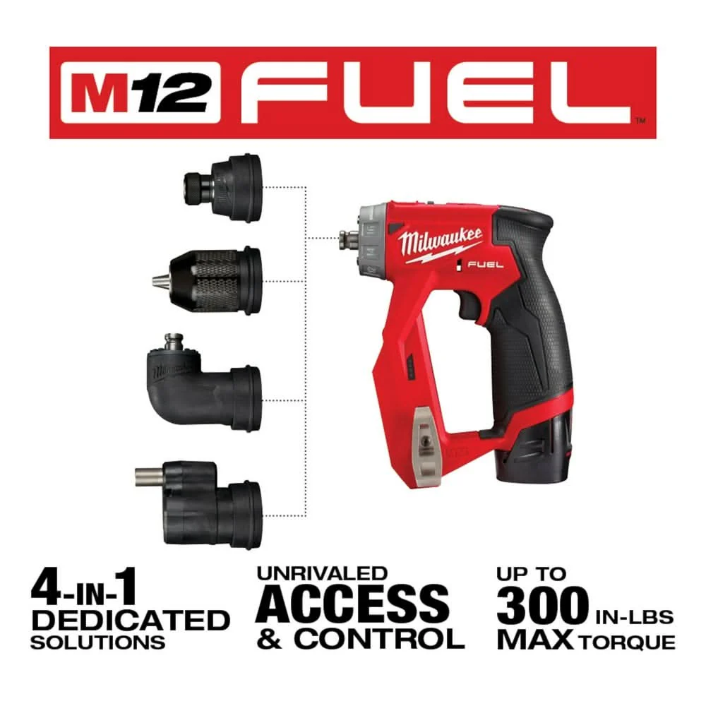 Milwaukee 2505-22 M12 FUEL Brushless Installation 5-in-1 Drill / Driver 2.0Ah Kit - Image 3