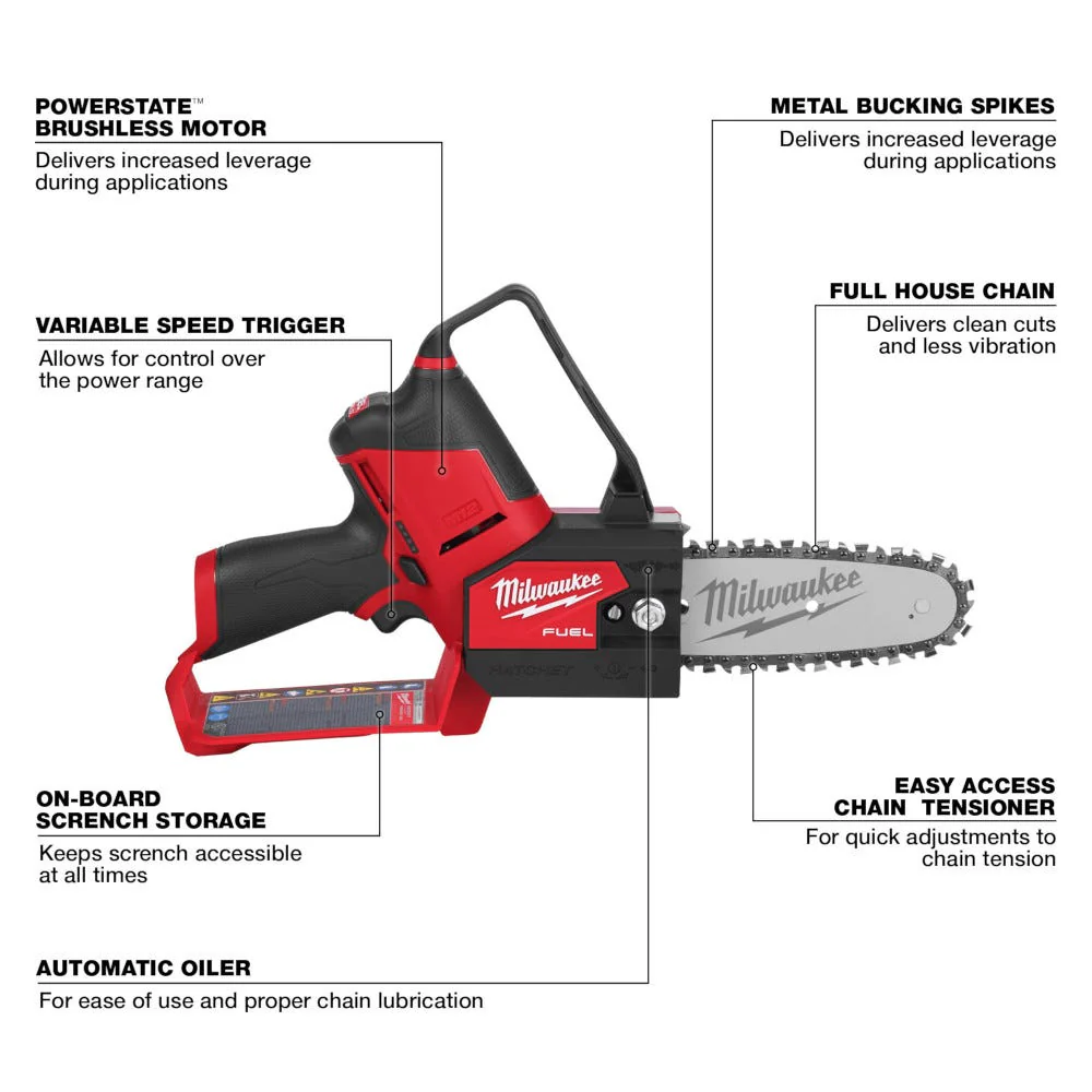 Milwaukee 2527-20 M12 FUEL HATCHET 6-Inch Pruning Saw, Tool Only - Image 3