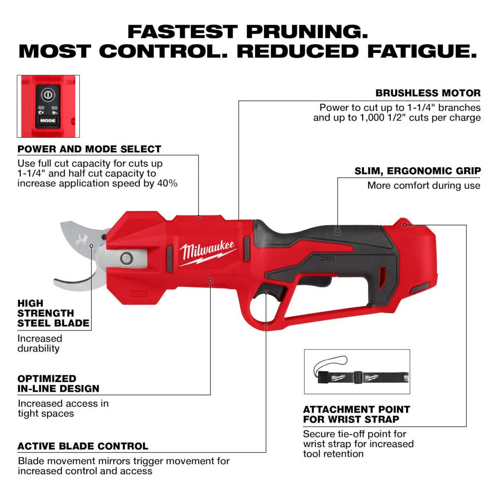 Milwaukee PROMO 2534-20 M12 Brushless Pruning Shears (PROMO) - Image 2