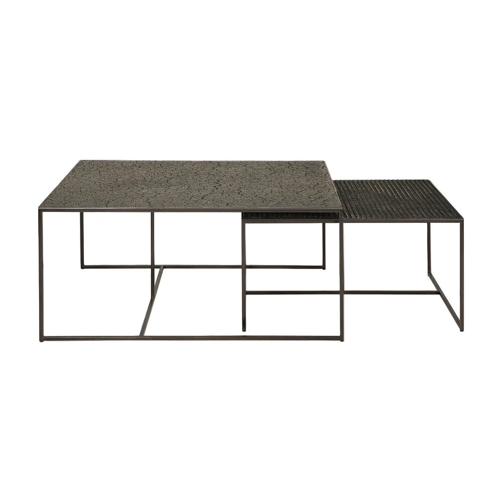ETHNICRAFT PENTAGON NESTING COFFEE TABLE SET - WHISKY | $1,679.00 - Image 1