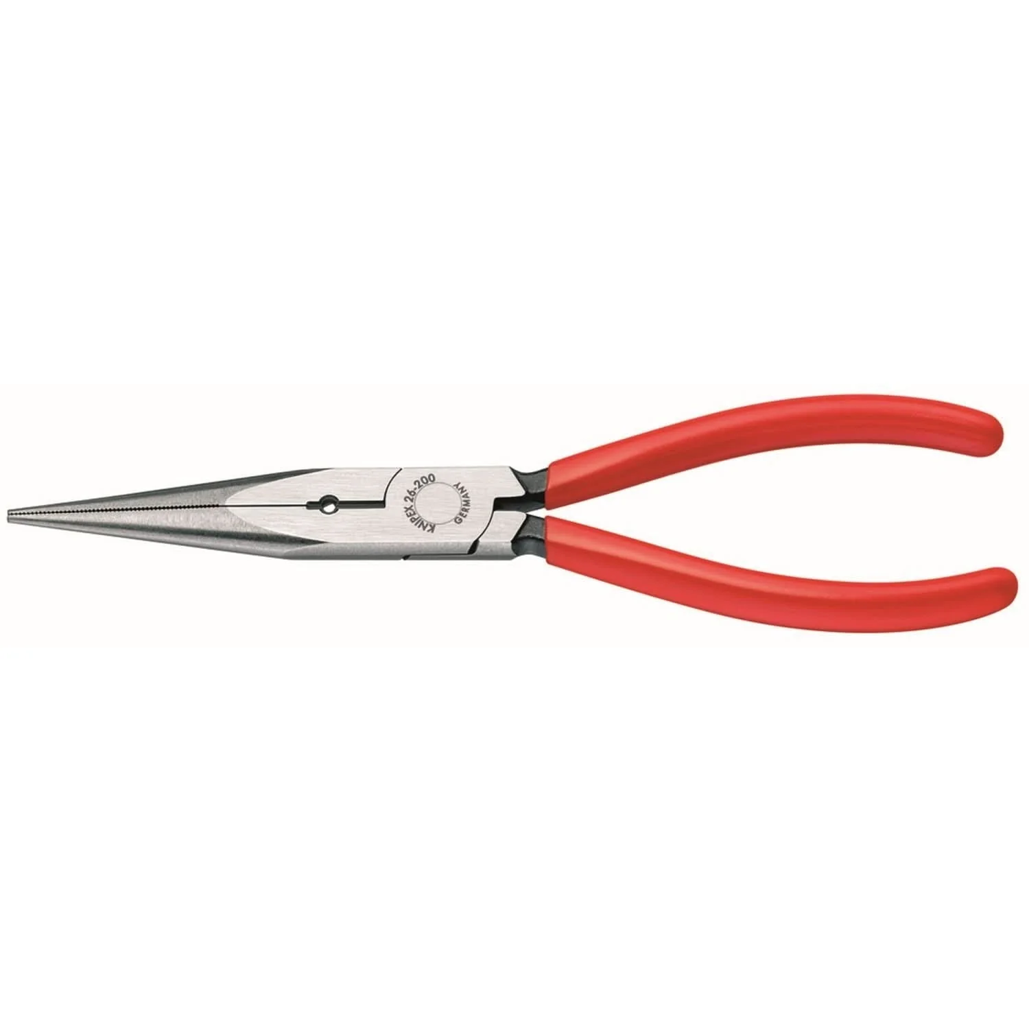 Knipex 26 11 200 S1 Long Nose Pliers with Cutter and 12 AWG Stripping Hole - Image 1