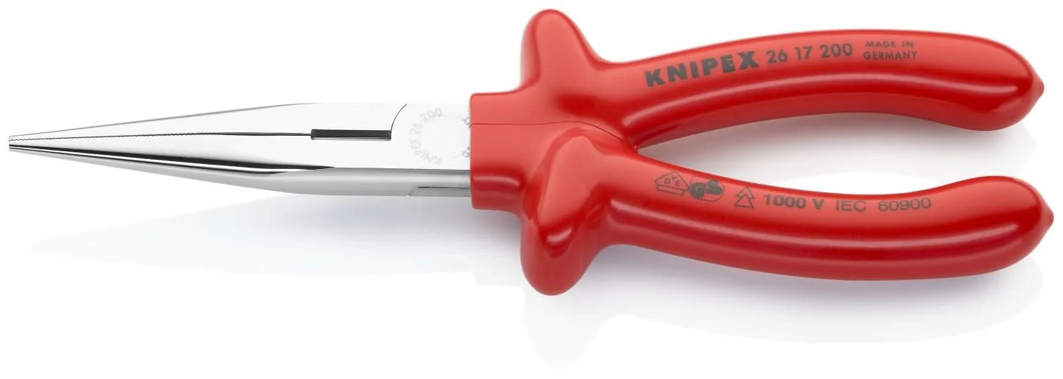 Knipex 26 17 200 Long Nose Pliers with Cutter-1000V Insulated - Image 2