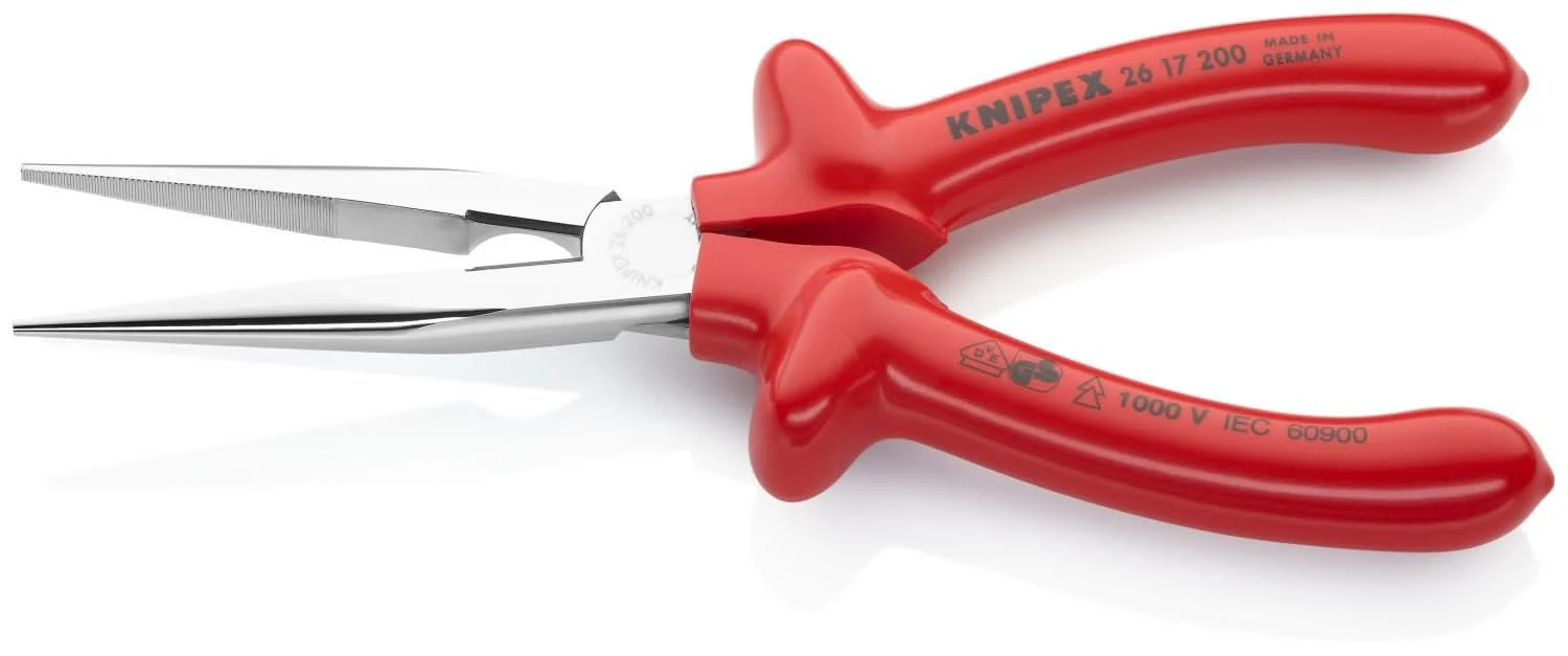 Knipex 26 17 200 Long Nose Pliers with Cutter-1000V Insulated - Image 3